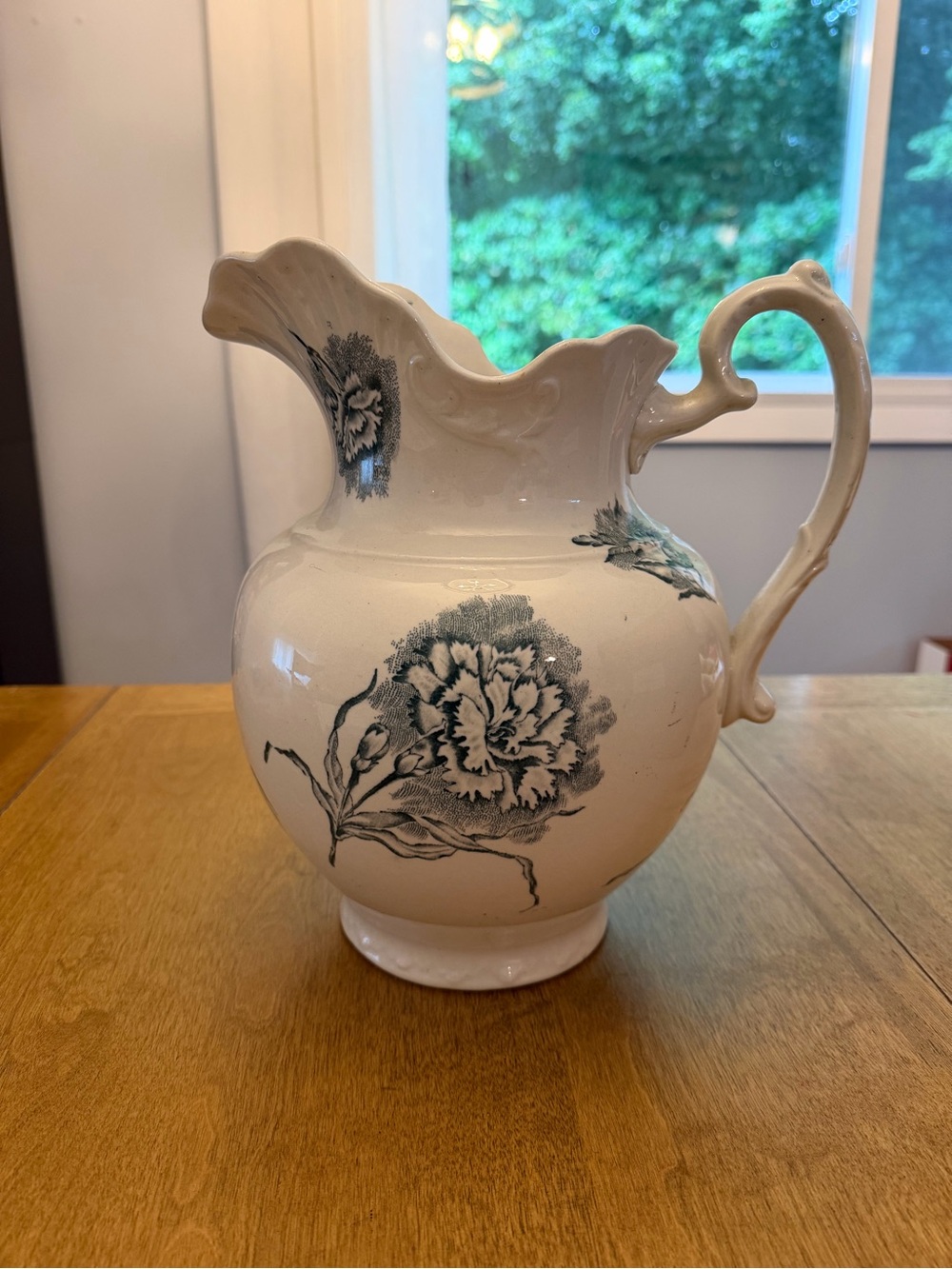Vintage Alba China Bona Fama Melior Zona Aurea Decorative Pitcher Blue Floral